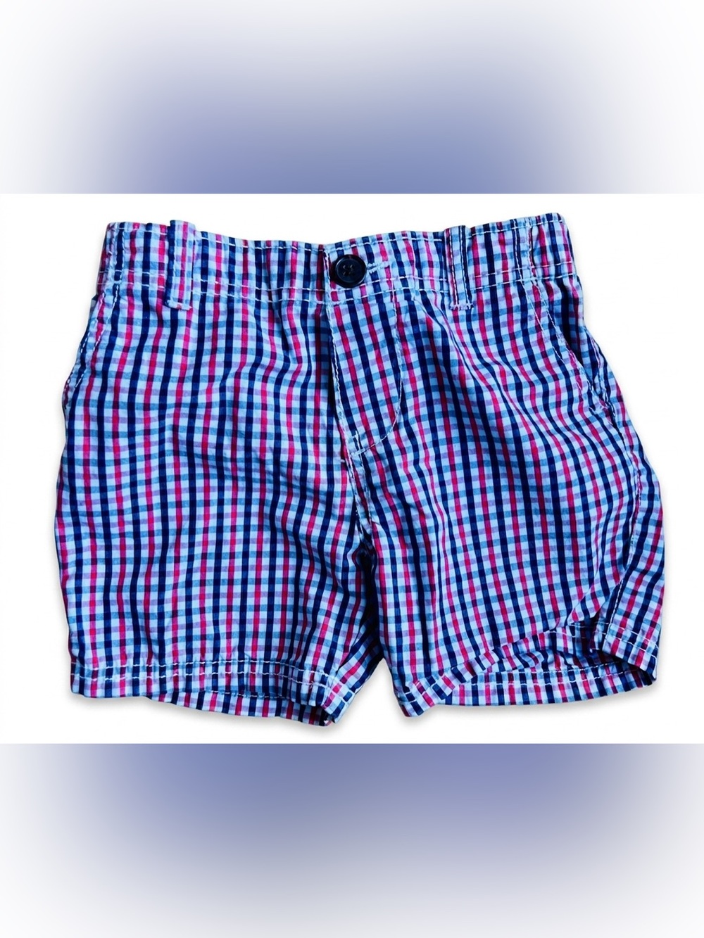 Boy’s Carter’s Red White and Blue Plaid Elastic Waistband Shorts